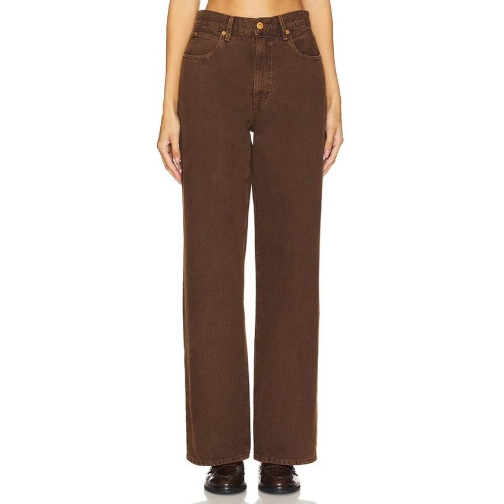 SLVRLAKE Grace Jeans Northern Cedar Brown